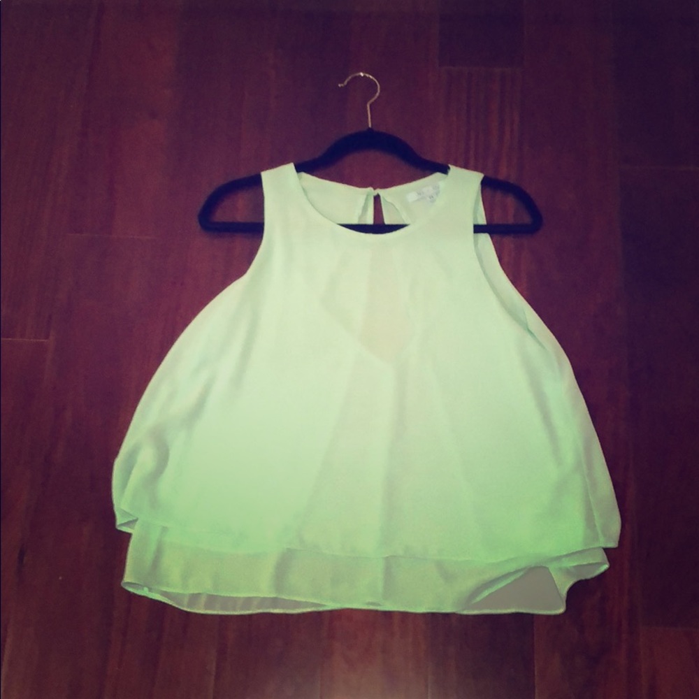 Chiffon Light Blue Top